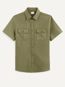 Celio Khaki pánska košeľa s vreckami Celio