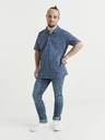Celio Modré pánske vzorované polo tričko Celio