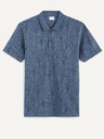 Celio Modré pánske vzorované polo tričko Celio