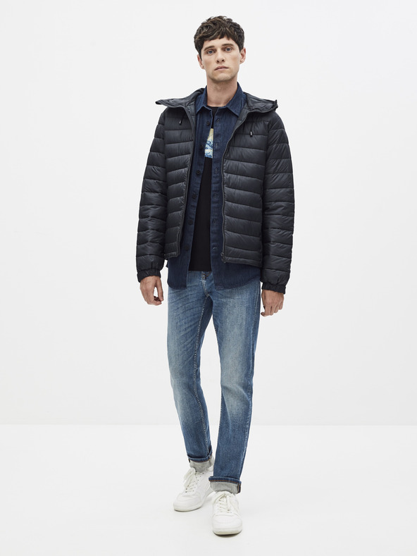 Celio Tmavomodrá prešívaná bunda Celio Sucolor