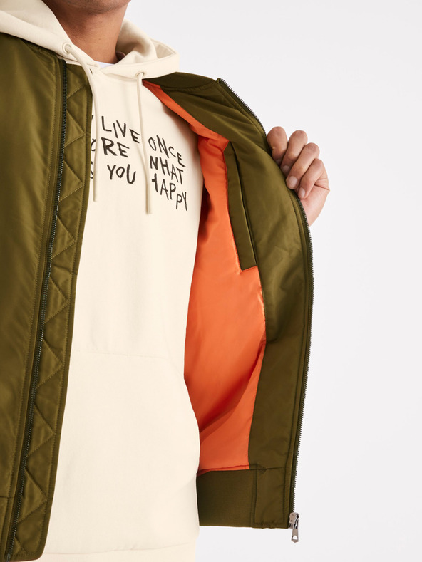 Celio Khaki pánska bunda Celio Bujames