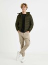 Celio Béžové pánske nohavice Celio Vokit