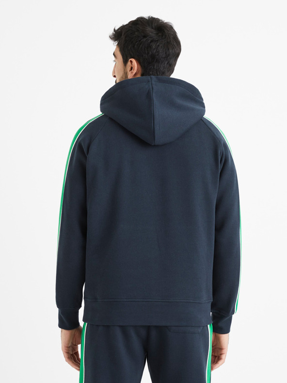 Celio Tmavomodrá pánska mikina Celio Vebandit