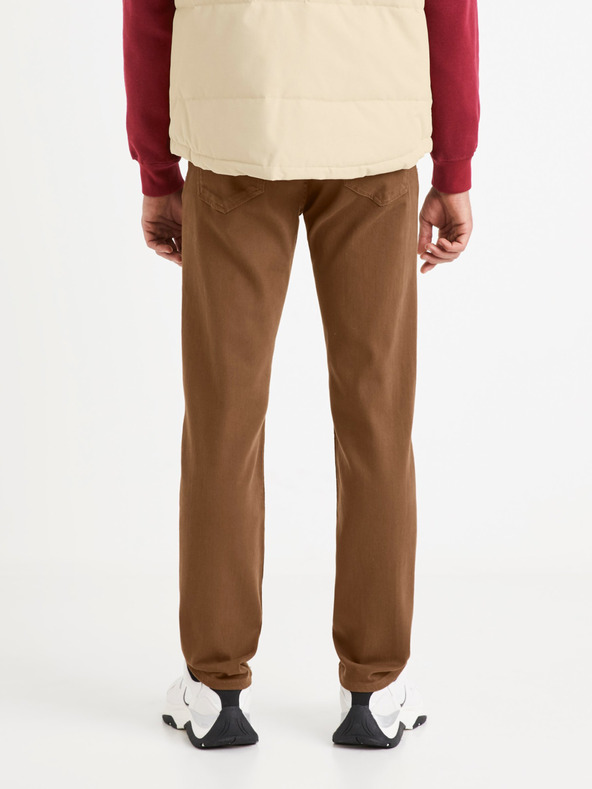 Celio Hnedé pánske nohavice Celio