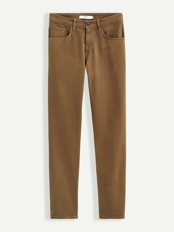 Celio Hnedé pánske nohavice Celio