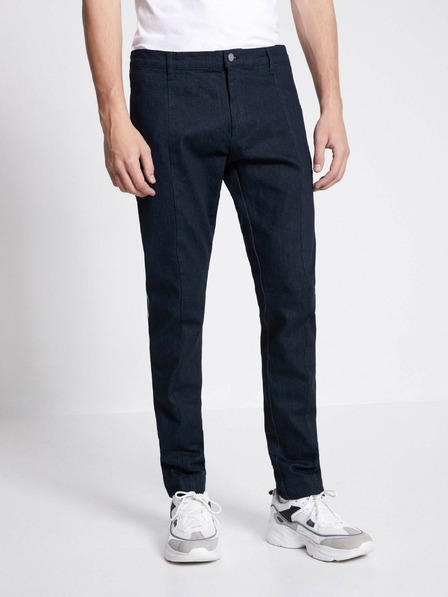 Celio Tmavomodré pánske džínsy slim fit strihu s prúžkom Celio C25