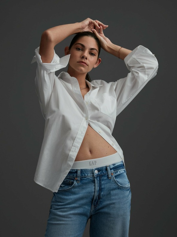 GAP Bavlnená oversize košeľa GAP