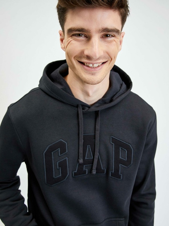 GAP Fleece mikina s kapucňou a logom GAP