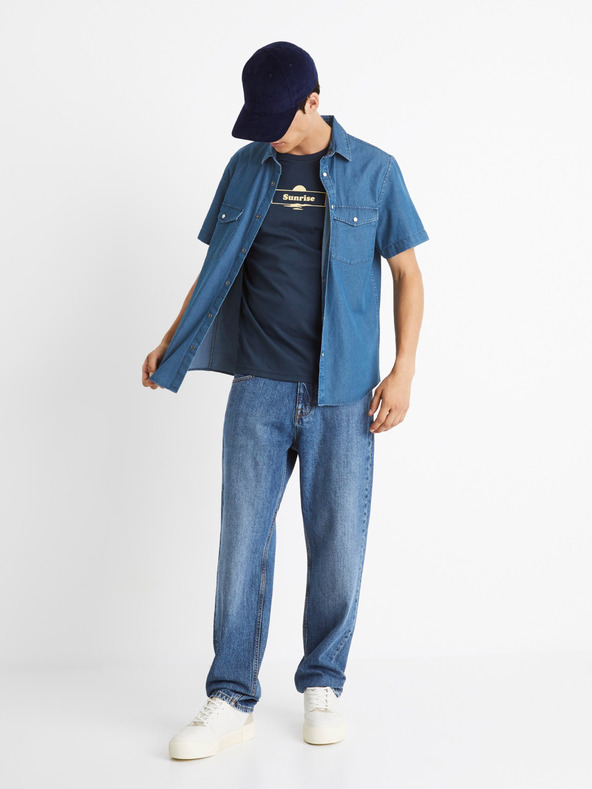 Celio Modré voľné džínsy Celio C75 Coback2