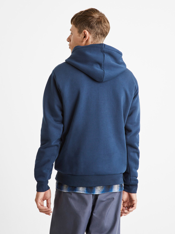 Celio Tmavomodrá pánska mikina Celio Detroit
