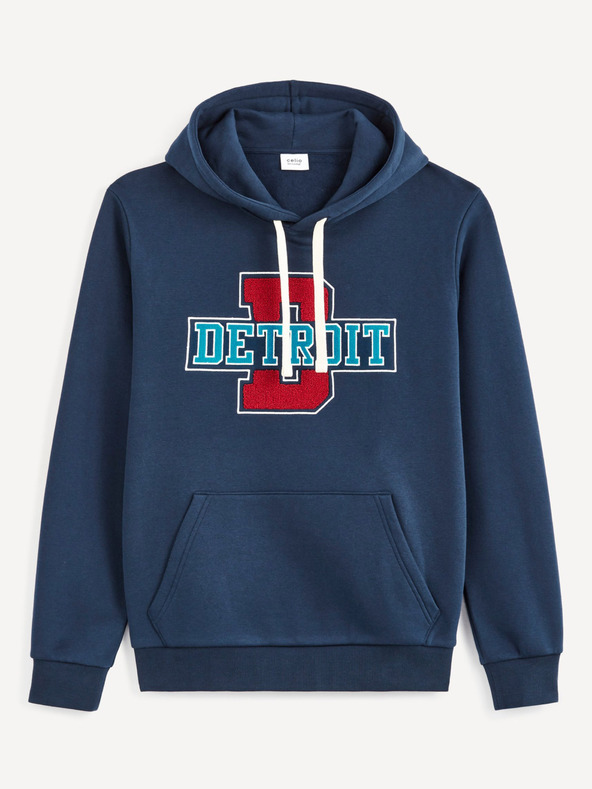Celio Tmavomodrá pánska mikina Celio Detroit