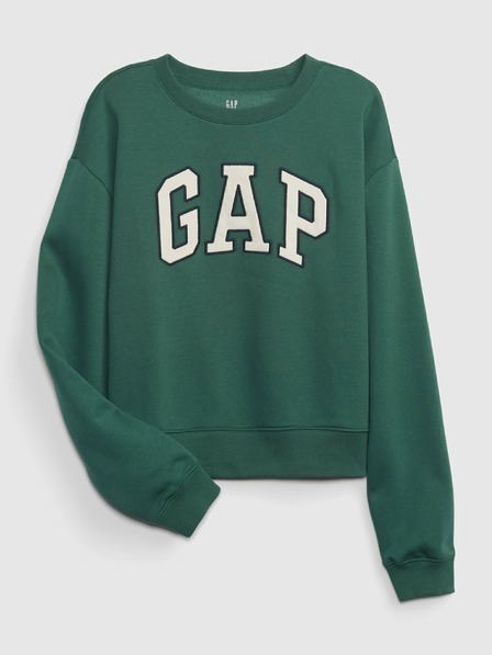 GAP Detská mikina s logom a fleece GAP