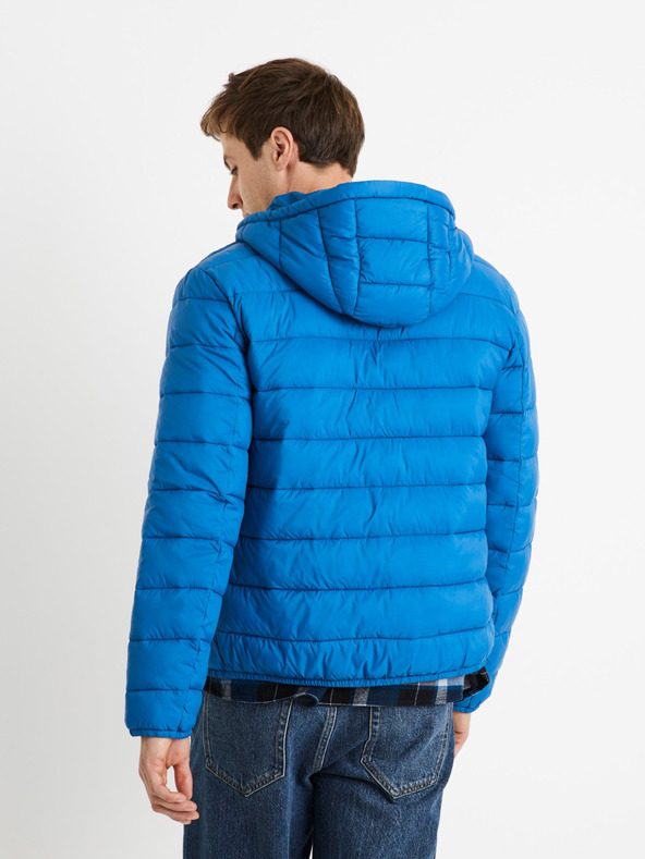 Celio Modrá pánska ľahká prešívaná bunda Celio Vububble