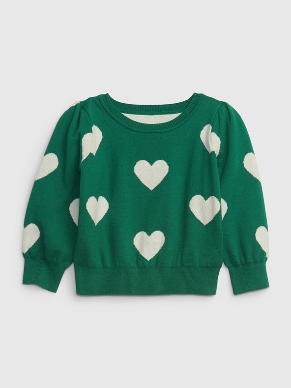 GAP Baby sveter so vzorom srdca GAP