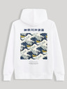 Celio Biela mikina s kapucňou Celio Hokusai