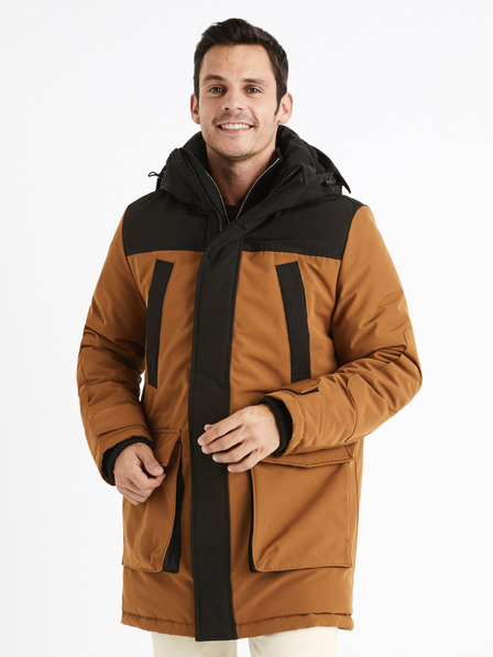 Celio Hnedá bunda parka Celio Cubicol