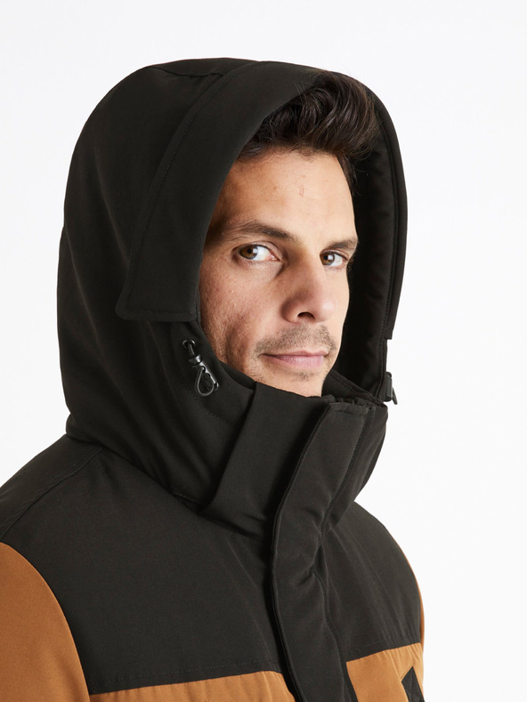 Celio Hnedá bunda parka Celio Cubicol
