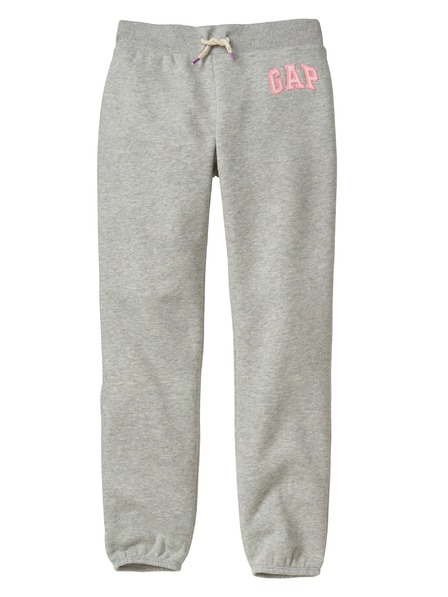 GAP Detské tepláky fleece logo army GAP