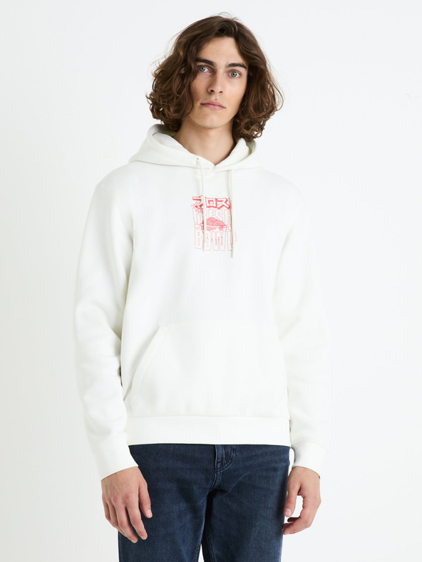 Celio Krémová pánska mikina Celio Fejabowl