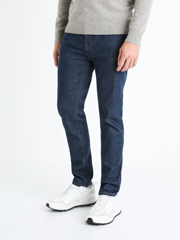 Celio Tmavomodré pánske slim fit džínsy Celio Fotaper