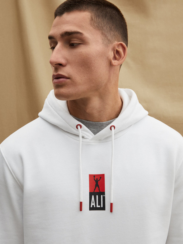 Celio Biela pánska mikina Celio Muhammad Ali