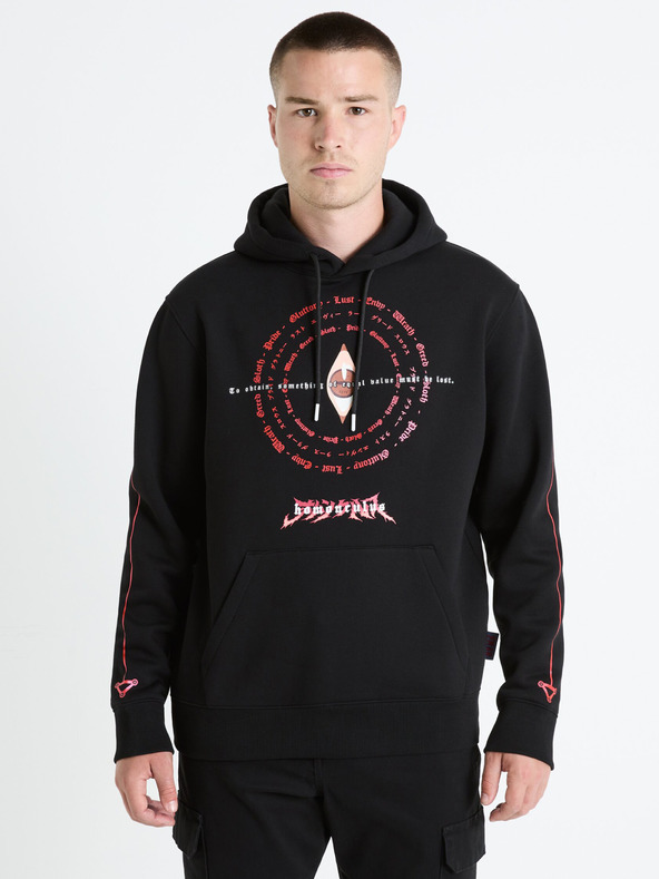 Celio Čierna pánska mikina Celio Fullmetal Alchemist