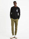 Celio Khaki pánske skrátené nohavice Celio Fodamso