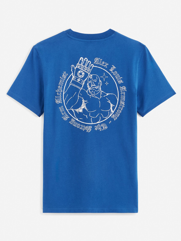 Celio Modré pánske tričko Celio Fullmetal Alchemist