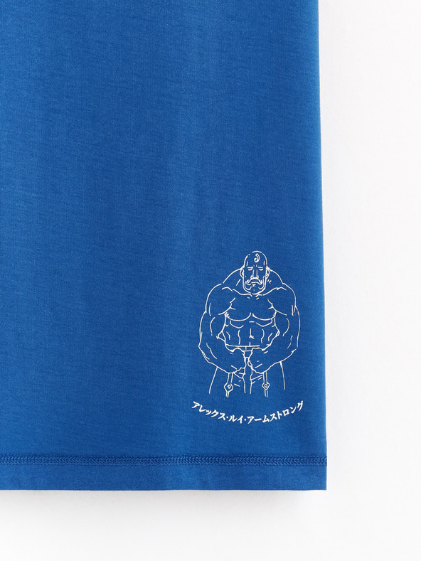 Celio Modré pánske tričko Celio Fullmetal Alchemist