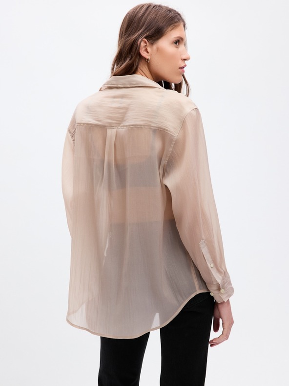 GAP Priesvitná košeľa oversize GAP