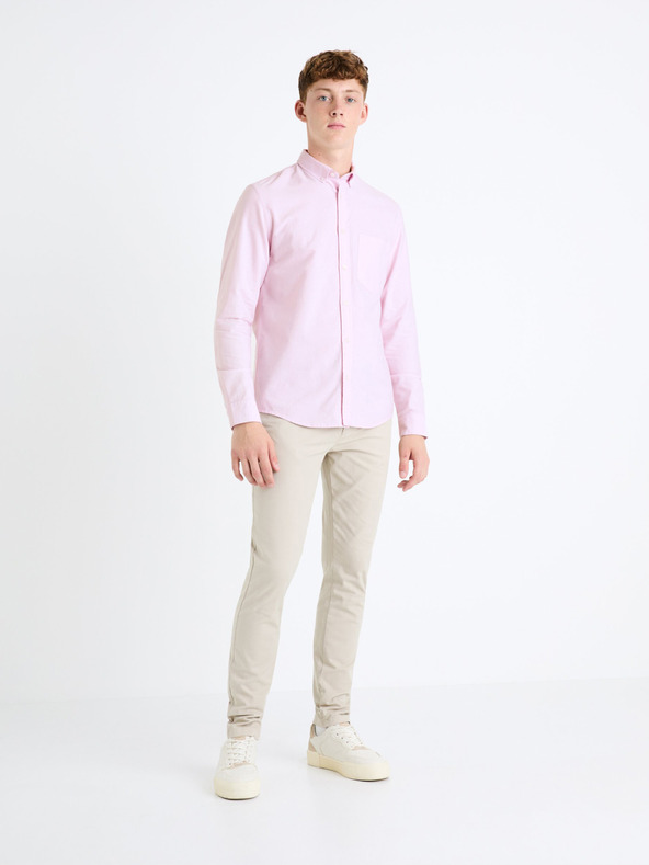 Celio Ružová pánska košeľa Celio Daxford