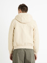 Celio Krémová pánska bunda z umelej kožušiny Celio Fuhoodie