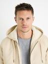 Celio Krémová pánska bunda z umelej kožušiny Celio Fuhoodie