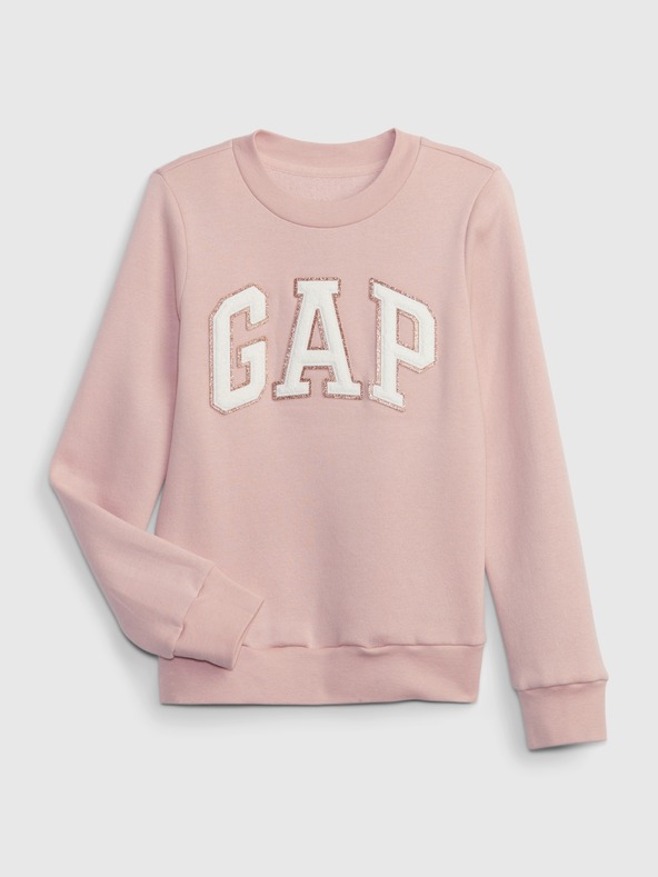 GAP Detská mikina s logom a fleece GAP