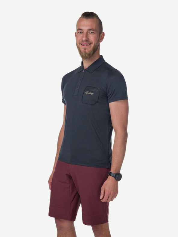 Kilpi Čierne pánske športové polo tričko Kilpi GIVRY