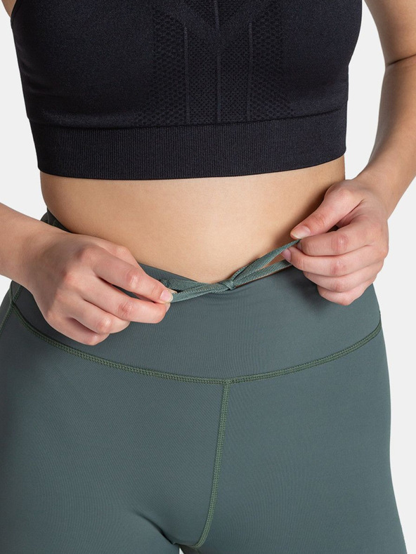 Kilpi Tmavozelené dámske trojštvrťové športové legíny Kilpi AMIRA