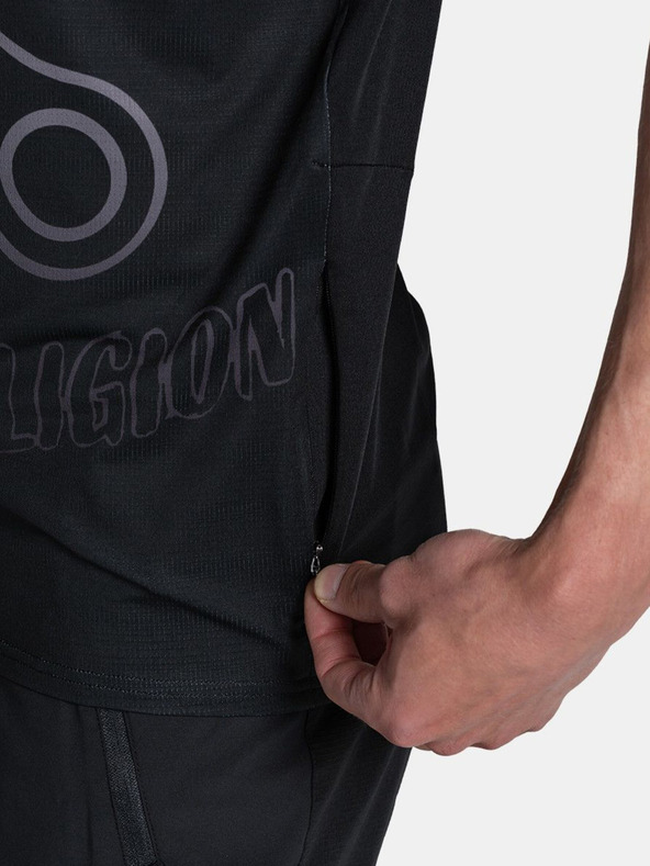 Kilpi Čierne pánske športové tričko s potlačou Kilpi REMIDO