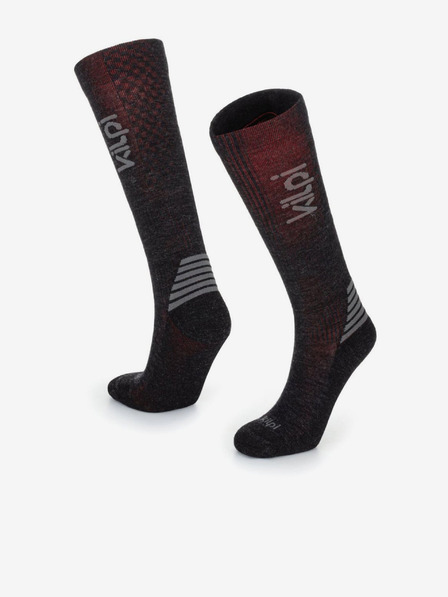 Kilpi Vínno-čierne unisex športové ponožky Kilpi PEROSA