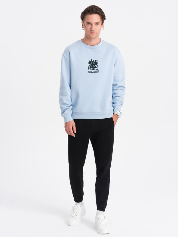 Ombre Clothing Čierne pánske tepláky Ombre Oblečenie CARROT