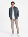 Ombre Clothing Béžové pánske nohavice Cargo Ombre Oblečenie