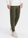 Ombre Clothing Tmavozelené pánske tepláky Ombre Oblečenie
