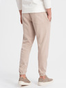 Ombre Clothing Béžové pánske tepláky Ombre Clothing CARROT