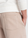 Ombre Clothing Béžové pánske tepláky Ombre Clothing CARROT