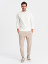 Ombre Clothing Béžové pánske tepláky Ombre Clothing CARROT