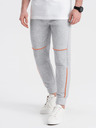 Ombre Clothing Svetlošedé pánske tepláky Ombre Clothing
