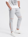 Ombre Clothing Svetlošedé pánske tepláky Ombre Clothing