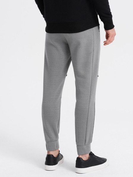 Ombre Clothing Šedé pánske tepláky Ombre Clothing