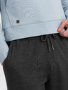Ombre Clothing Tmavošedé pánske tepláky Ombre Oblečenie