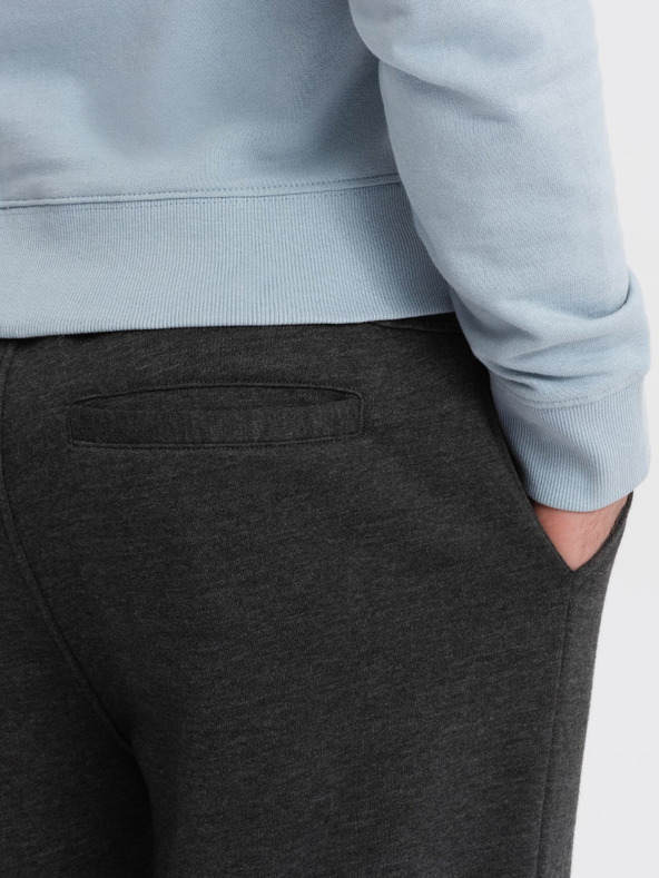 Ombre Clothing Tmavošedé pánske tepláky Ombre Oblečenie