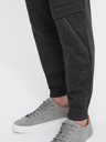 Ombre Clothing Tmavošedé pánske tepláky Ombre Oblečenie